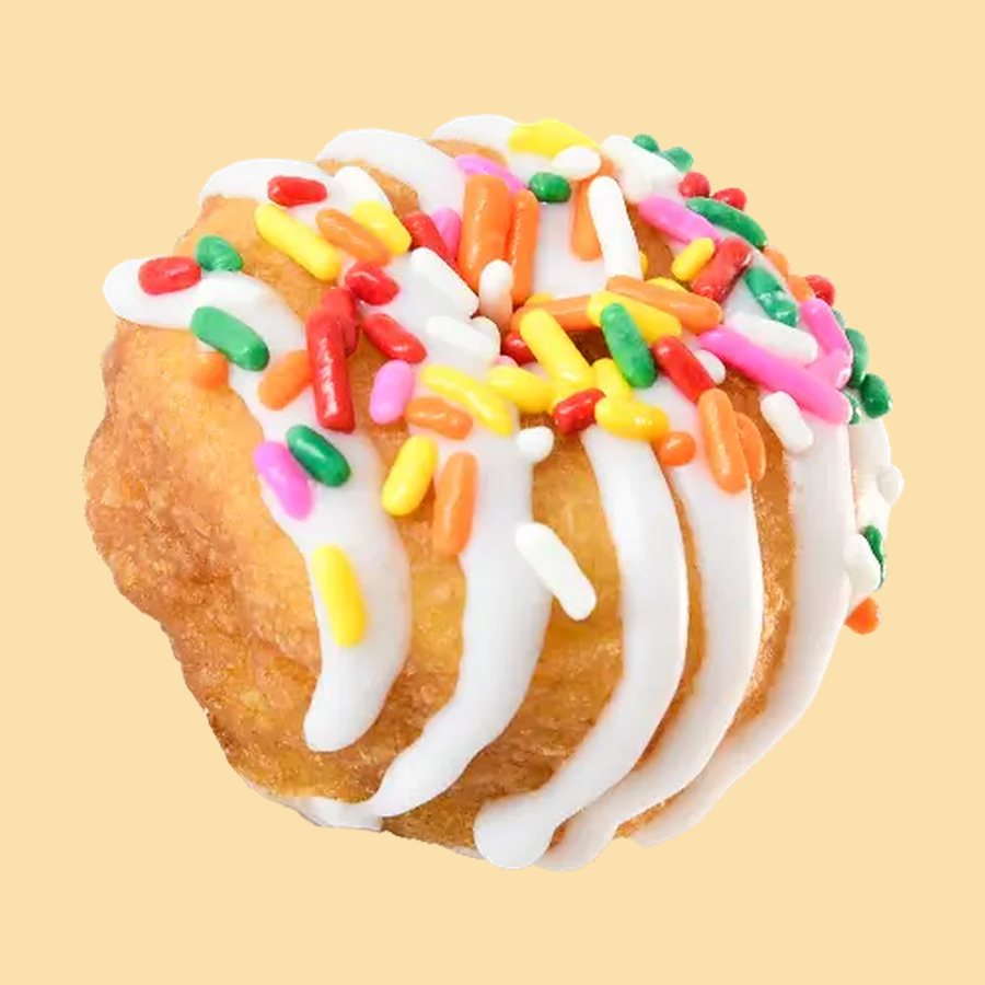 Birthday cake doughnut at Dapper Doughnut