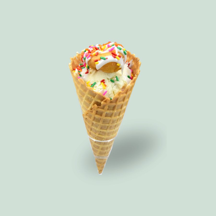 Doughnut Ice Cream Cone – Birthday Cake from Dapper Doughnut